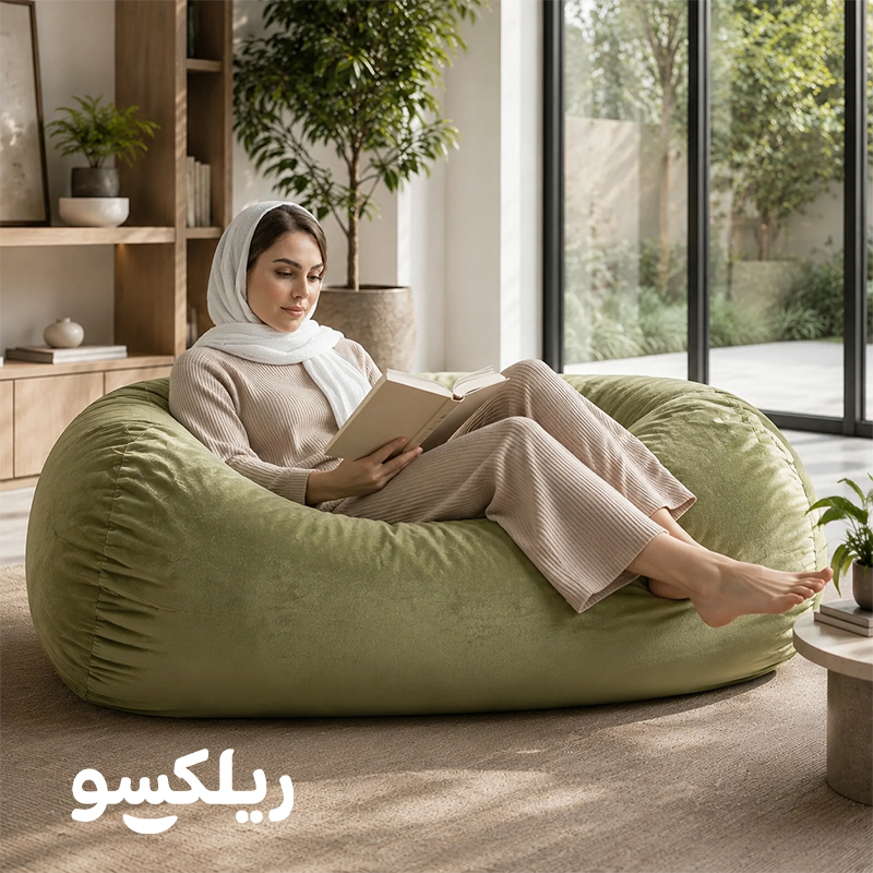 خرید مبل شنی سوسیسی زیتونی از ریلکسو