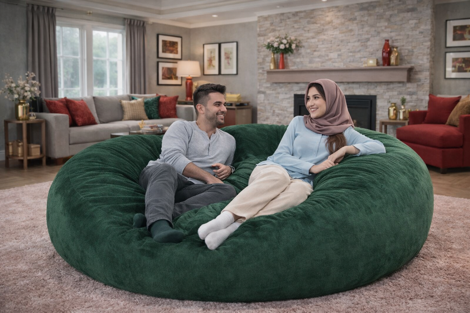 مبل شنی دونفره رلکسو با طراحی راحتی و مناسب اتاق نشیمن