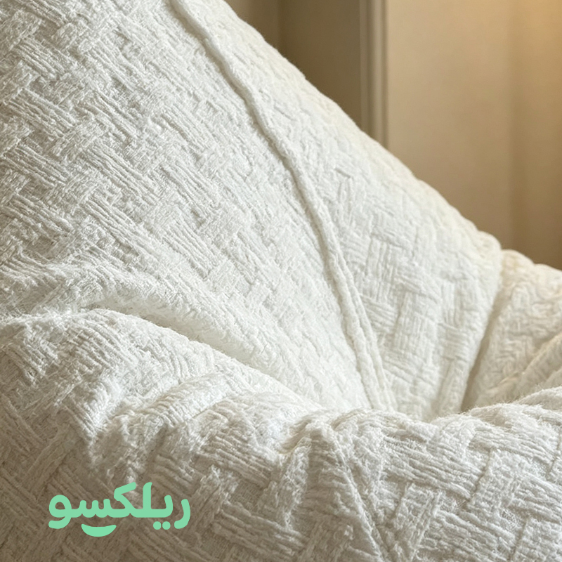 خرید مبل شنی با پارچه تدی از فروشگاه ریلکسو