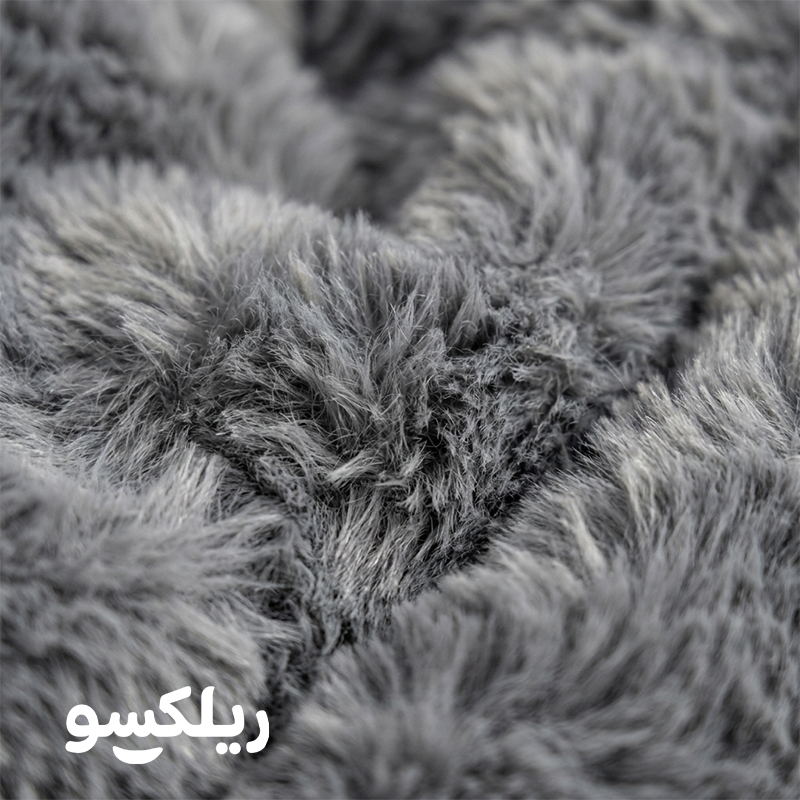 بافت پرزبلند پارچه خز مبل شنی لاکچری و دوخت مضاعف درزها
