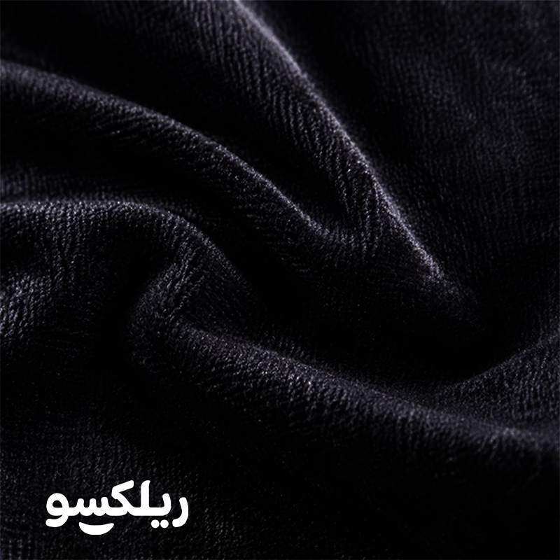 خرید مبل شنی با پارچه مخمل مشکی از ریلکسو