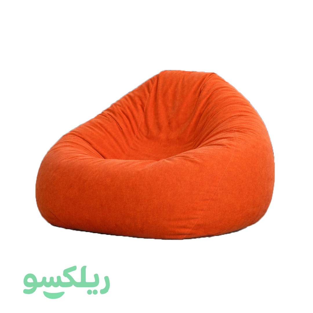 مبل شنی و بین بگ یک نفره نارنجی ارزان | ریلکسو سیلور