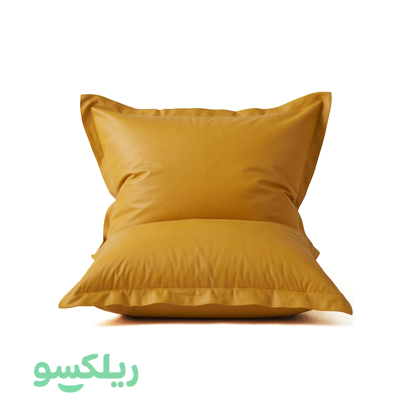 مبل شنی تختی چرم زرد